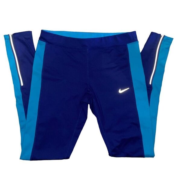 Nike Running Tuxedo Stripe a Ankle Zip Legging Size M - Picture 1 of 4